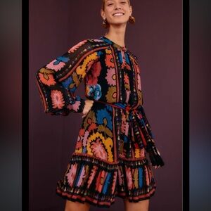 FARM Rio Floral Drop Waist Mini Dress